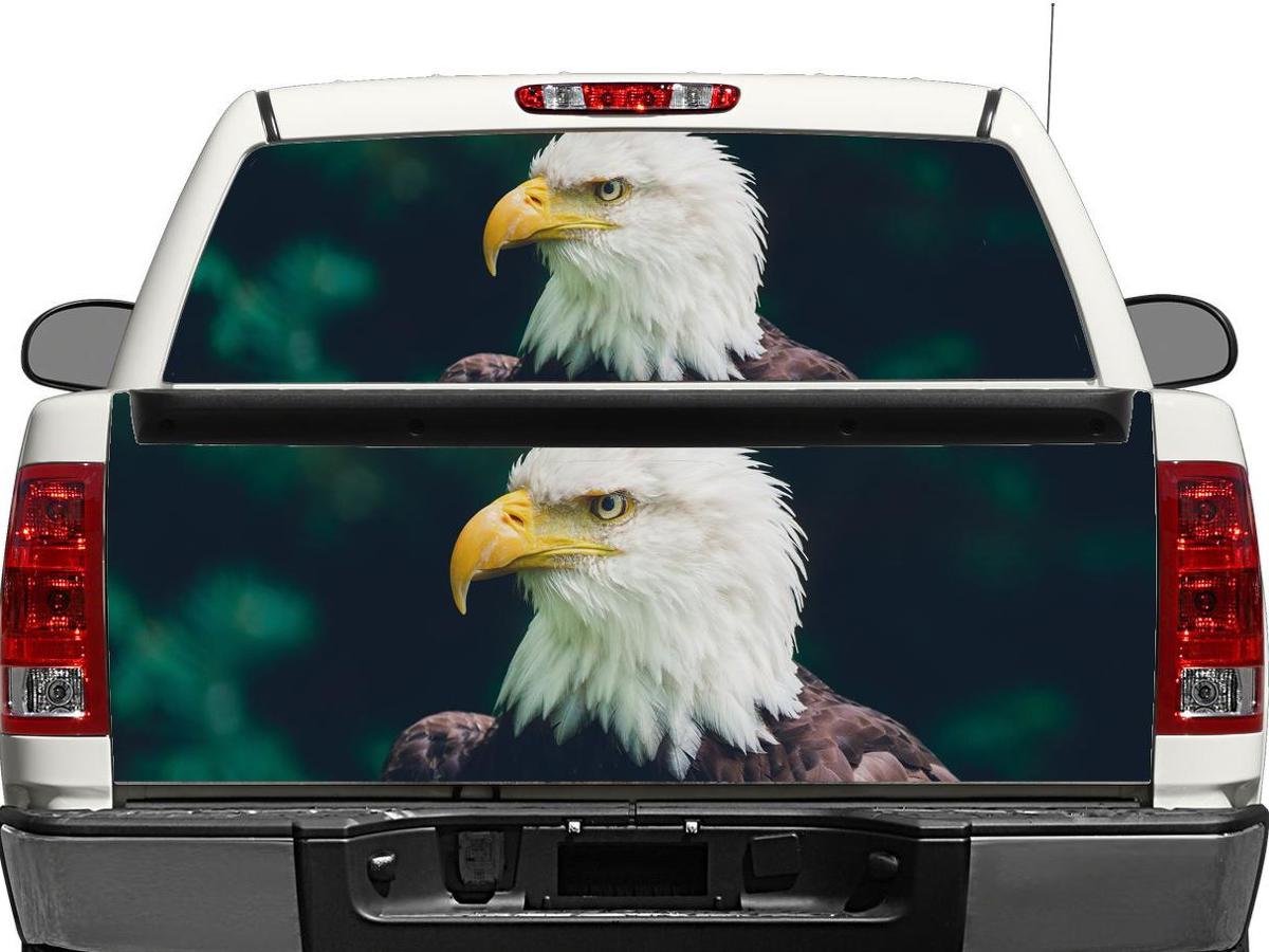 American Bald Eagle Rear Window OR tailgate Decal Sticker Pick-up Truck SUV Car
