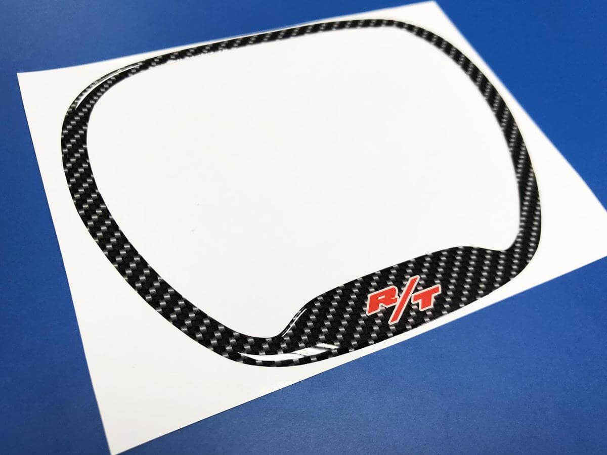 R/T Steering Wheel Trim Ring Domed Decal for Dodge Challenger and Charger