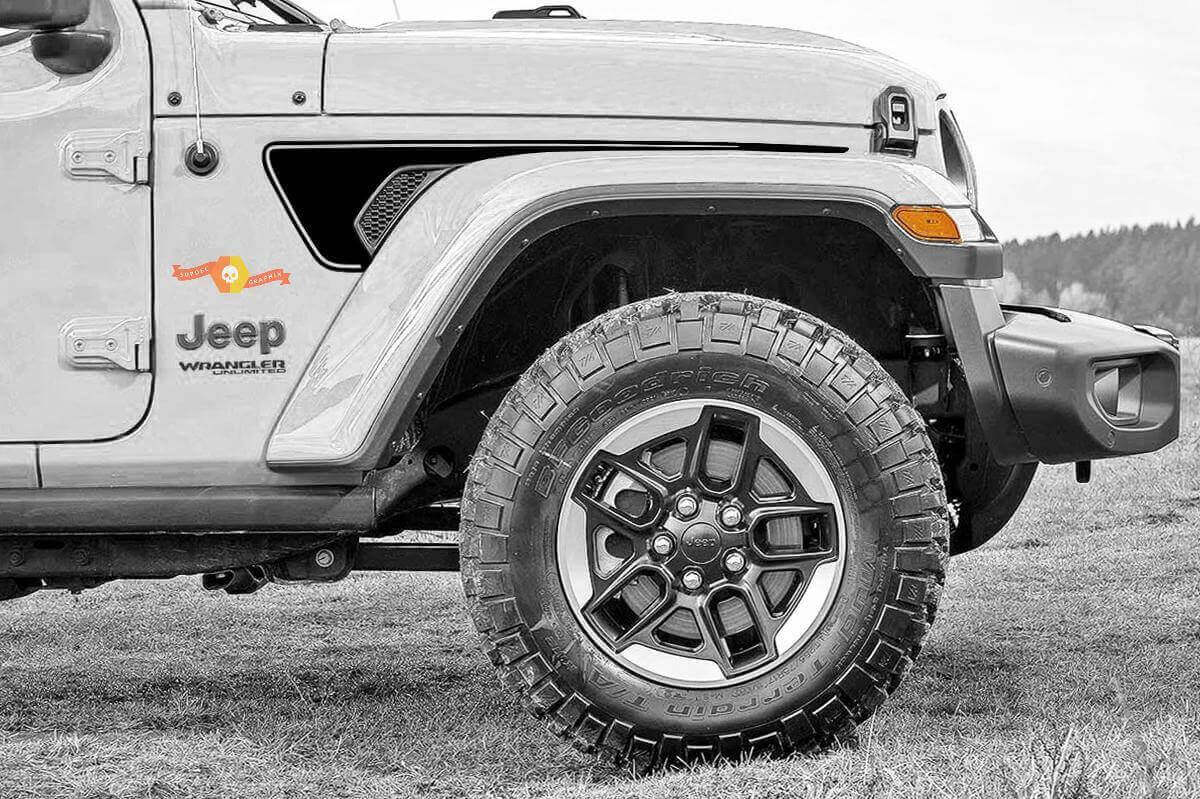 Decorated Stripes Vent Fender Vinyl Decal Sticker for Jeep Wrangler