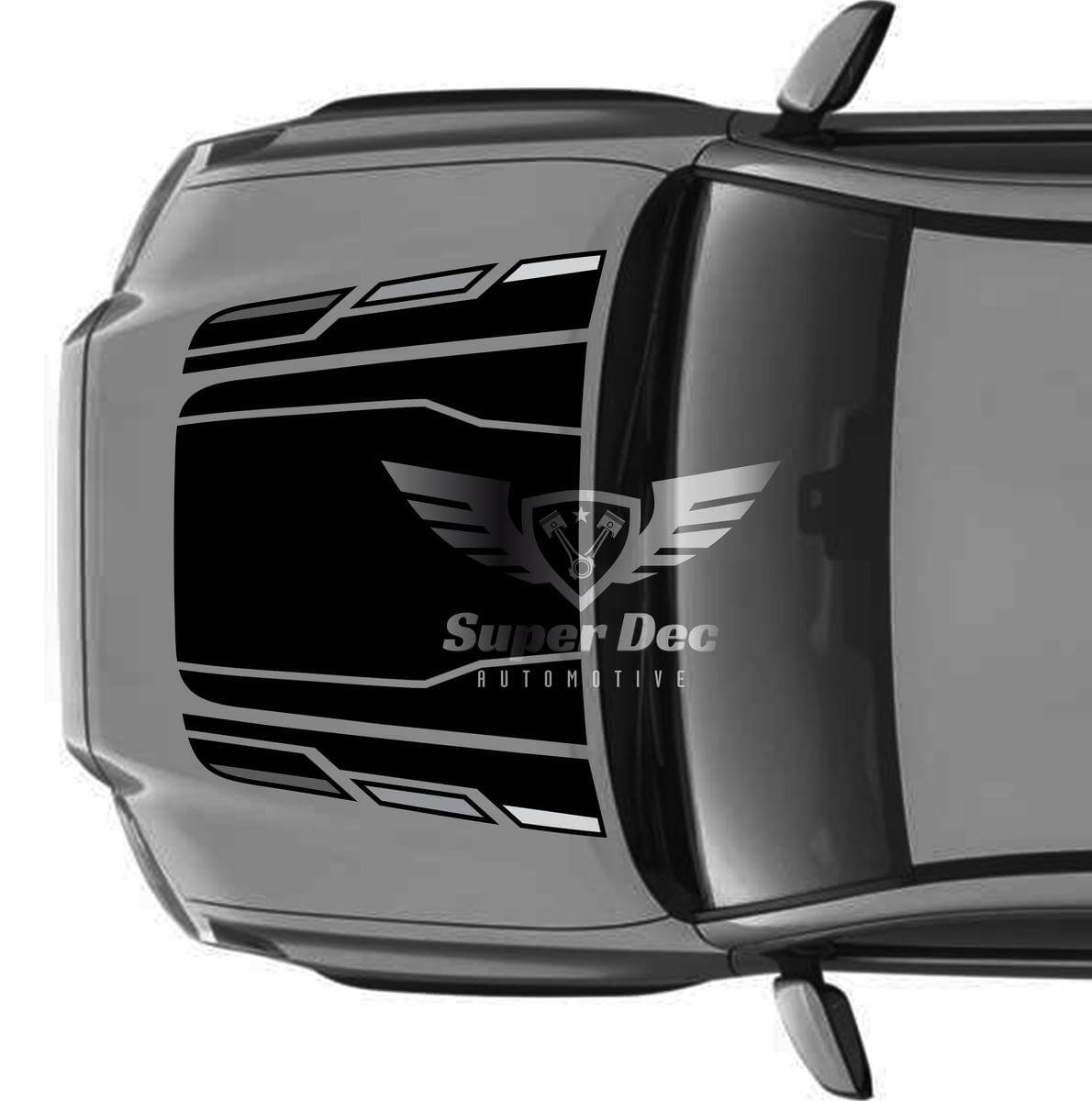 TRD Style Blackout Hood Stripes Vinyl Decal for Toyota Tacoma 2016-2020