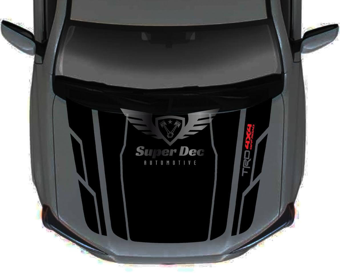 TRD Style Hood Vinyl Decal Kit for Toyota 4Runner Gen5 No Scoop