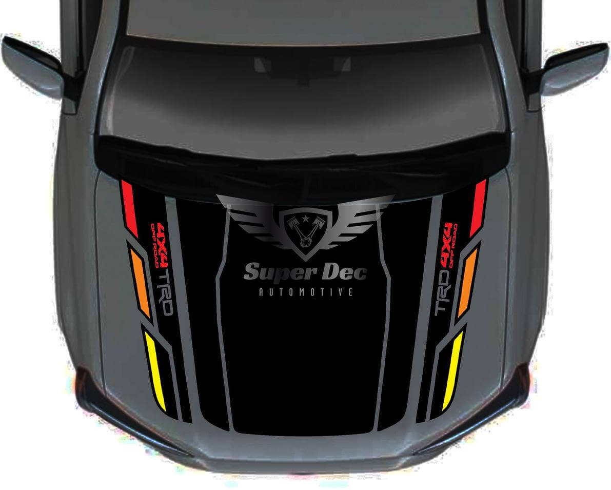 Vintage TRD Style Hood Vinyl Decal for Toyota 4Runner 5th Gen No Scoop