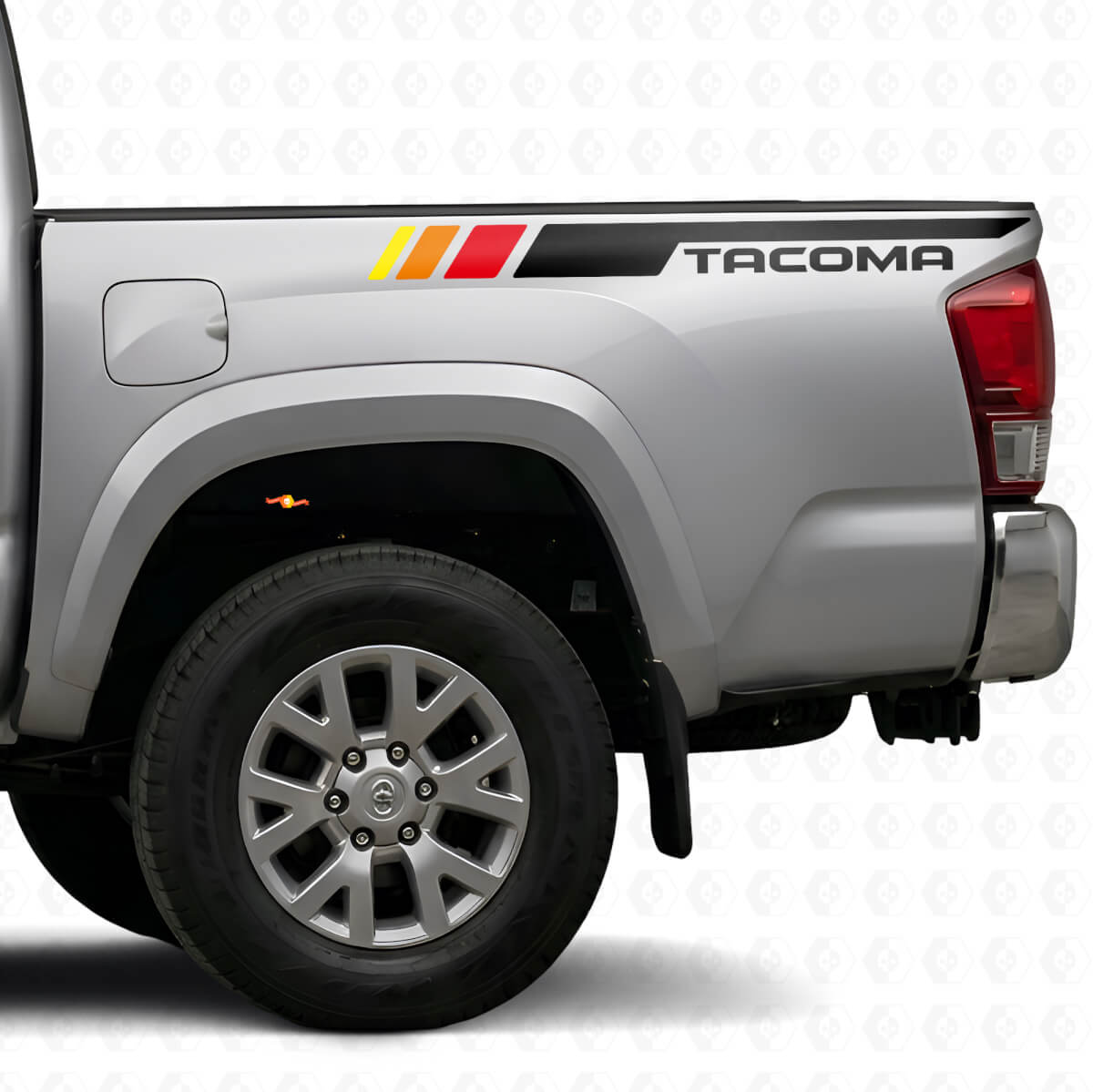 Vintage TRD Style Side Stripe Vinyl Decals Kit for Toyota Tacoma