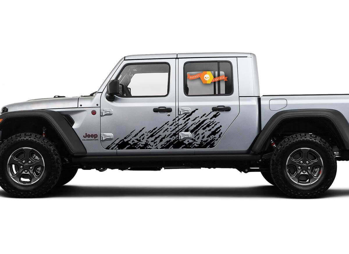 Splash Dirt Side Door Vinyl Decal Sticker Graphics Kit for Jeep Gladiator JT