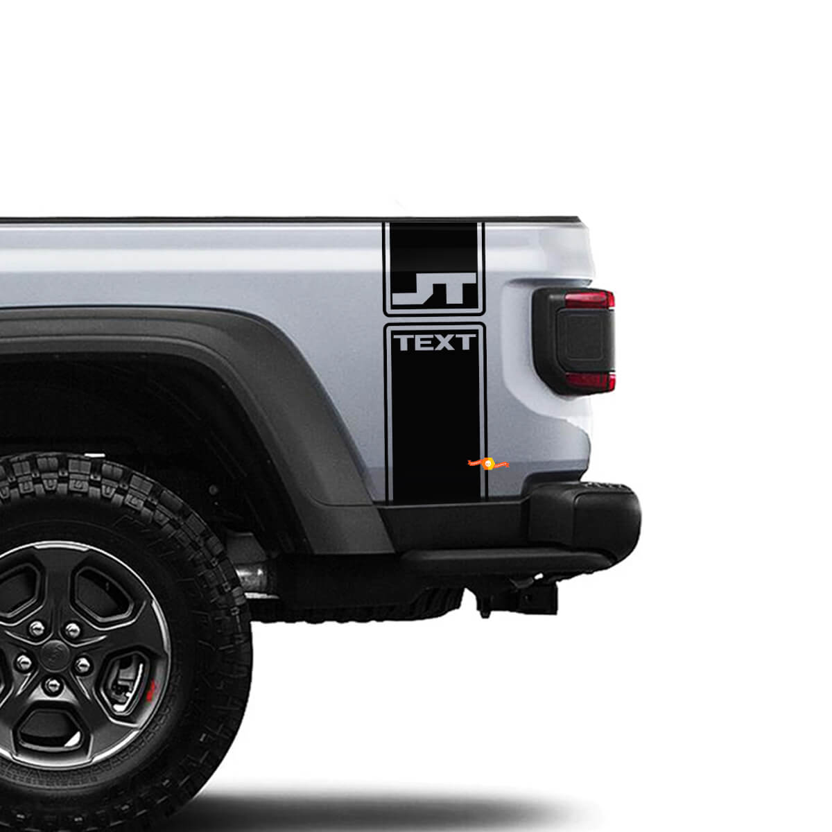 Jeep Gladiator 2 Side  jt bright white 6.4 hemi Sticker Decal Factory Style Body Vinyl Graphic Stripes Kit 2018 - 2021
