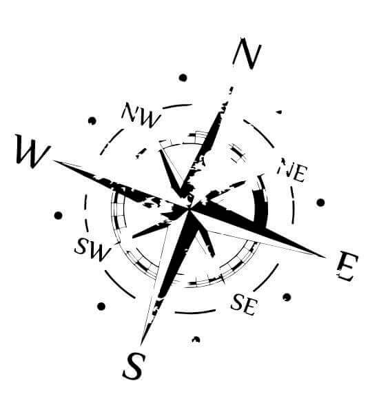 Distressed Compass Rose Hood Vinyl Decal for Jeep and SUVs