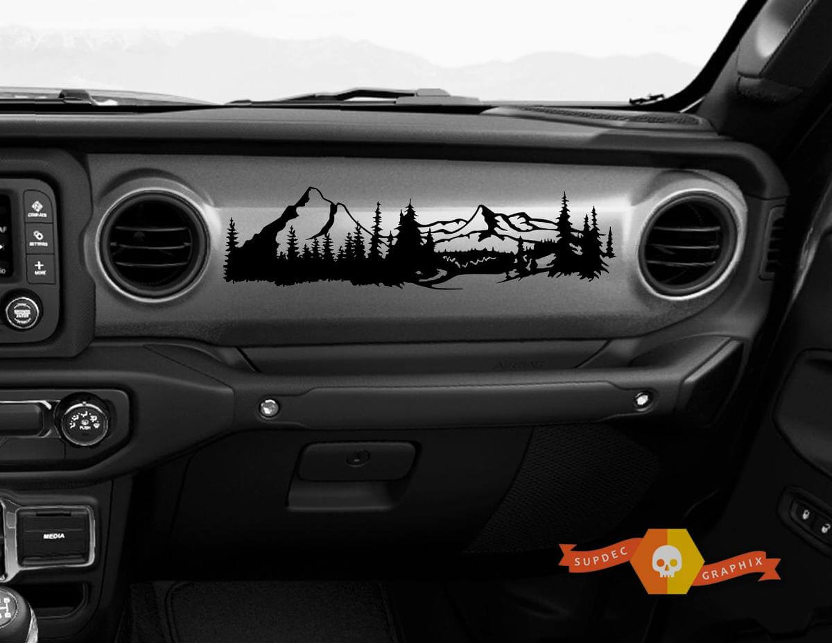 Mountain Forest Dashboard Vinyl Decal for Jeep Gladiator JT