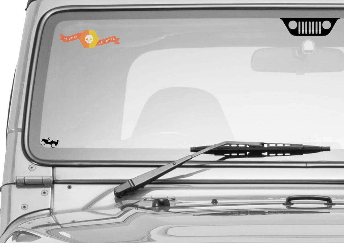 Windshield Grille & Corner Crawler Easter Egg Vinyl Decal 