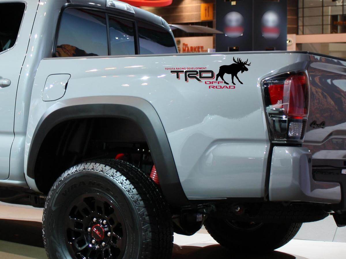 TRD Off Road Moose Bedside Vinyl Decal Sticker for Toyota Tacoma