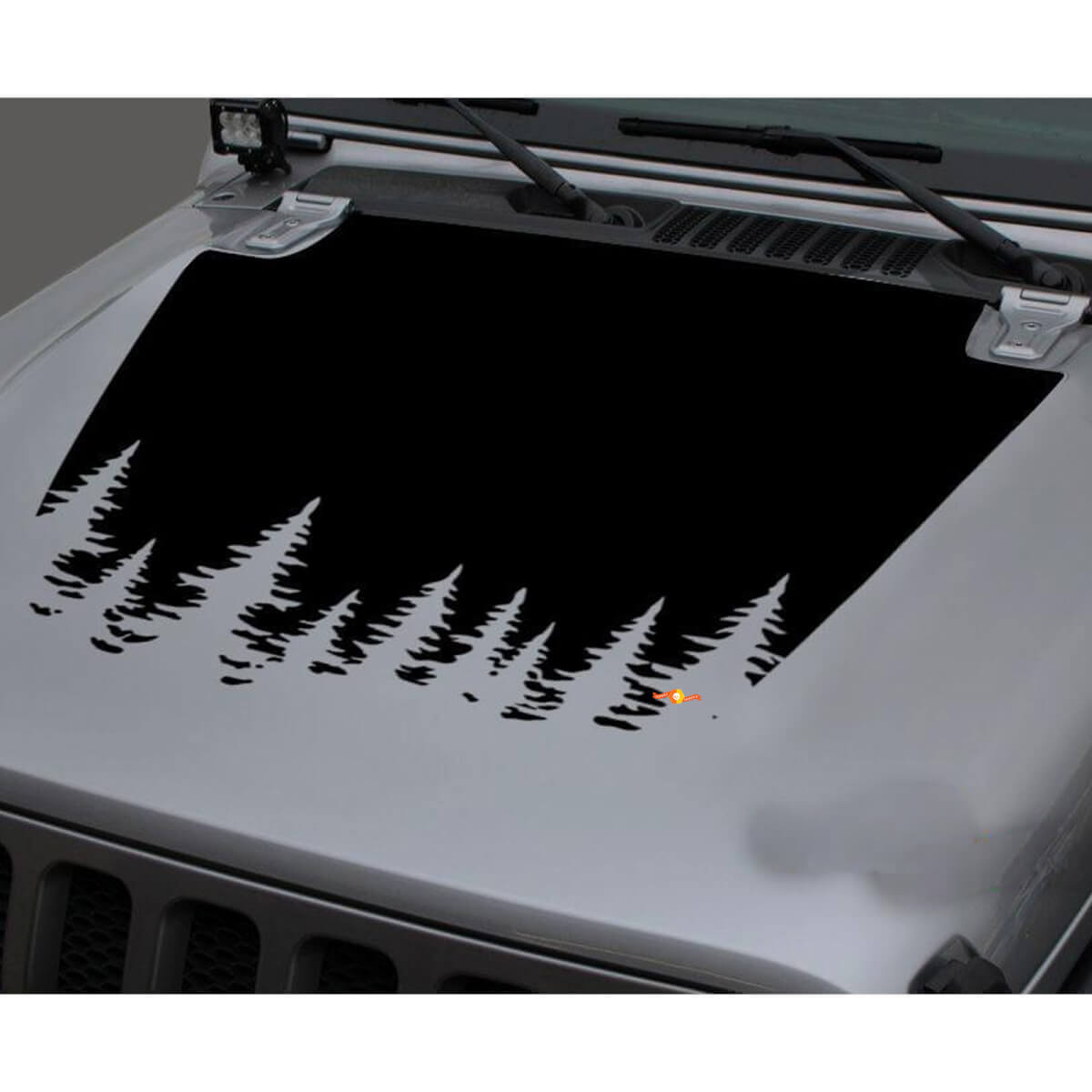 Wild Forest Hood Vinyl Decal Sticker Graphics for Jeep Gladiator Wrangler JL JLU JT