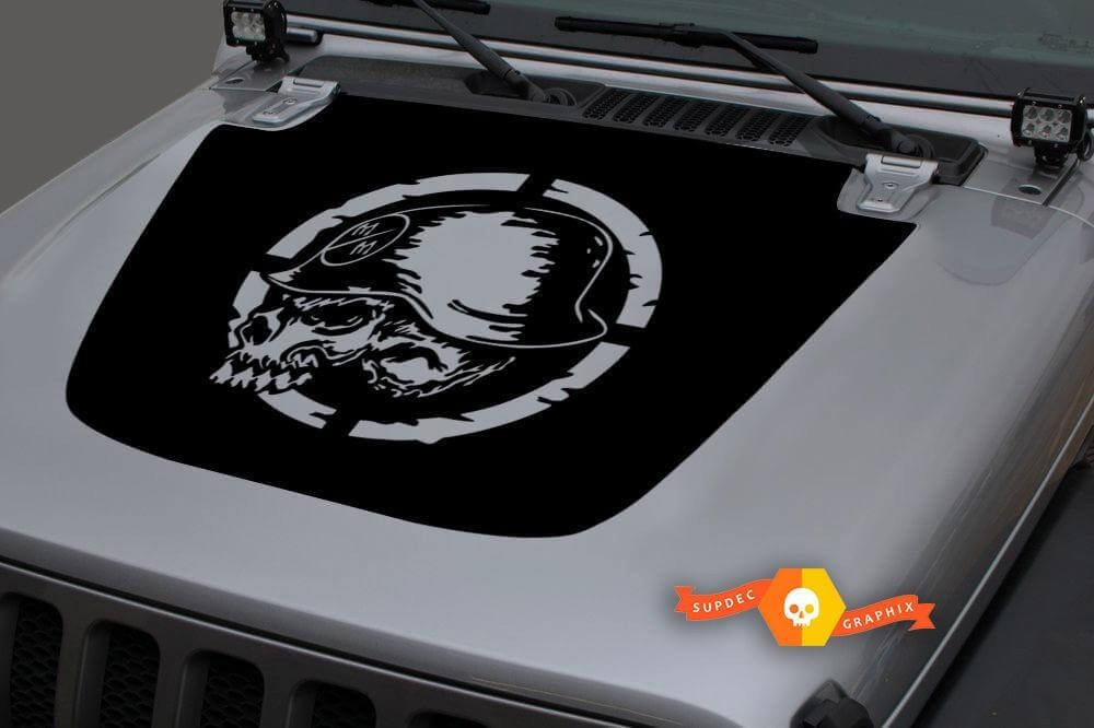 Metal Mulisha Skull Hood Vinyl Decal for Jeep Gladiator Wrangler 