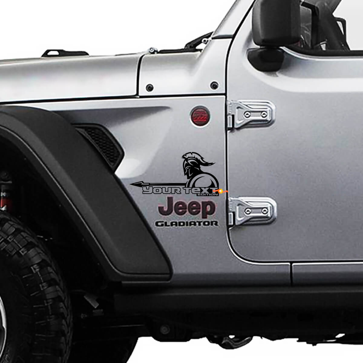 Jeep Wrangler Gladiator Fender spear sword  Wrangler JL JLU JT Vinyl Sticker Decal Kit
