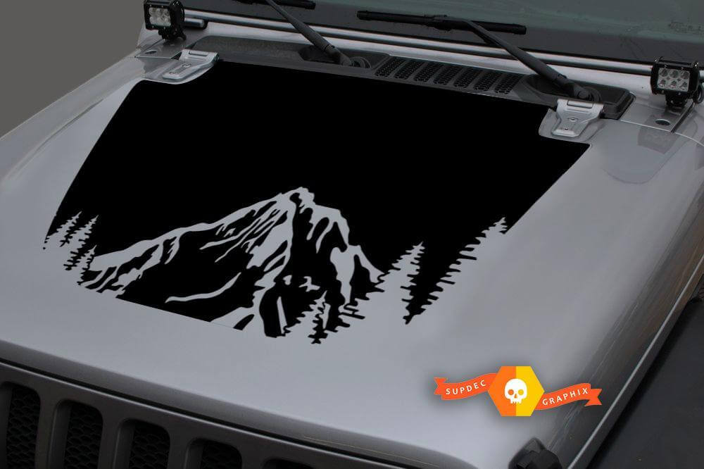 Mountain Hood Vinyl Decal for Jeep Wrangler and Gladiator 