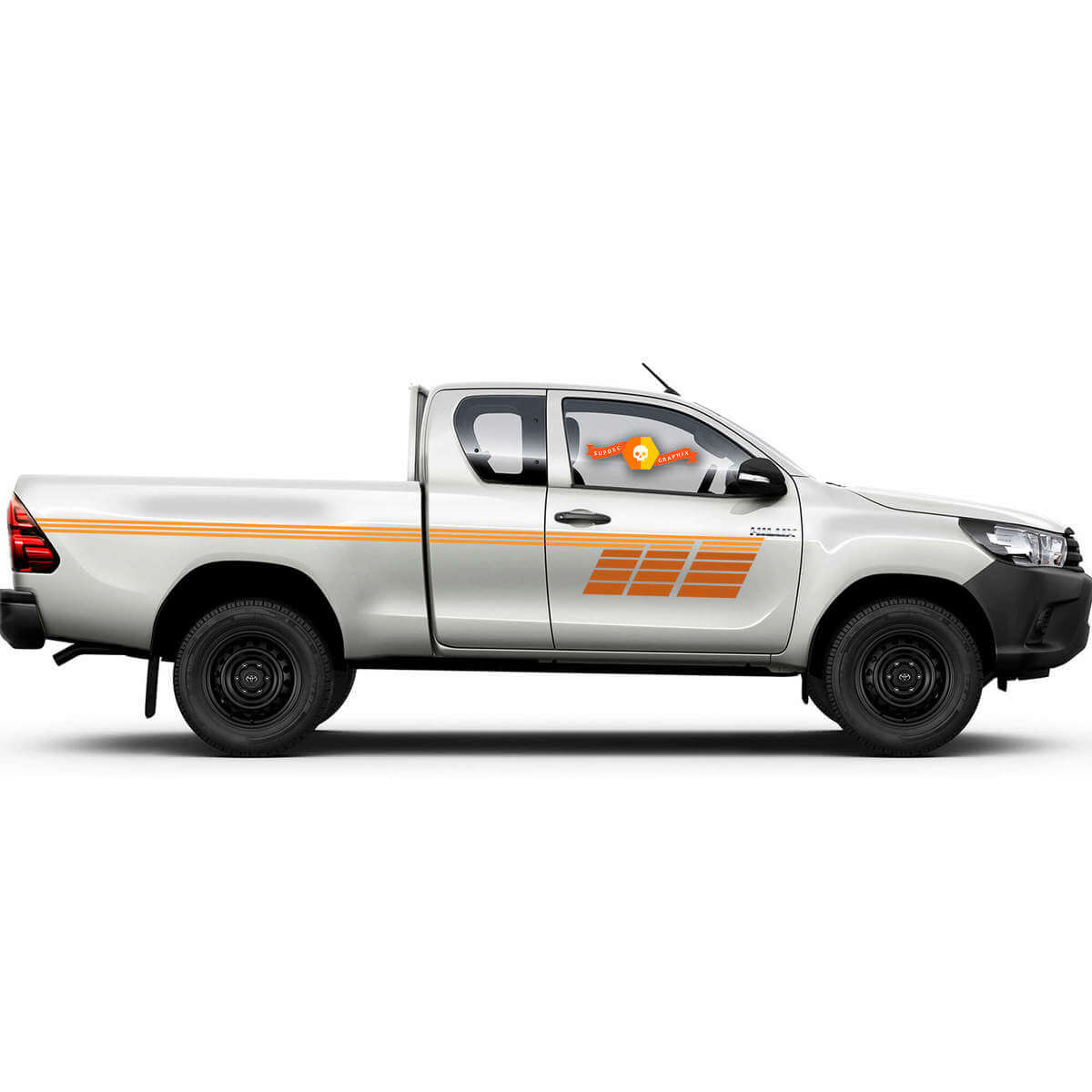 Vintage Classic Gold 2 colors stripes for Tacoma Side Vinyl Stickers Decal fit to Toyota Hilux Tacoma Tundra
