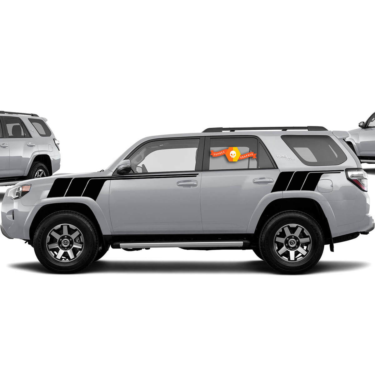 Kits of Toyota 4runner TRD Back To The Future all black retro vintage stripe kit Sport 4x4 Off Road PRO  decal
