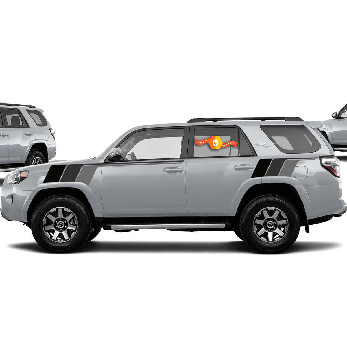 Retro Monochrome Style Stripes Side Vinyl Decal Sticker for Toyota 4Runner