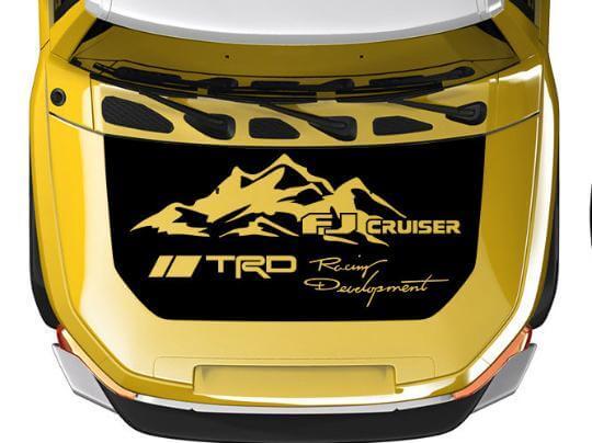 TRD Style Mountain Hood Vinyl Decal for Toyota FJ Cruiser