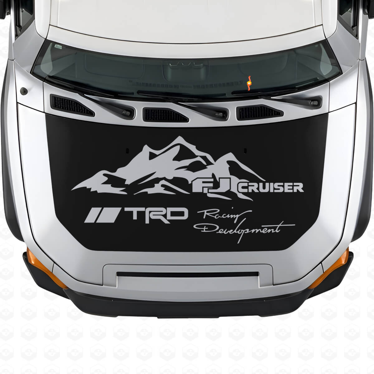 TRD Style Mountain Hood Vinyl Decal Sticker for Toyota FJ Cruiser