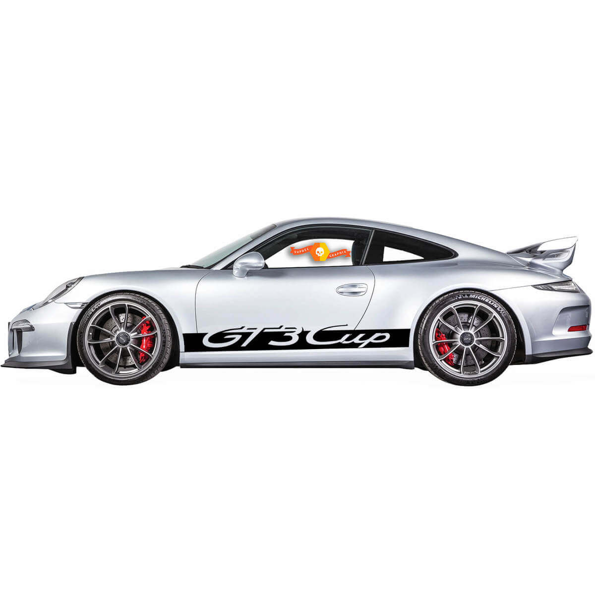 GT3 Cup Style Rocker Panel Stripes Vinyl Decal for Porsche 911