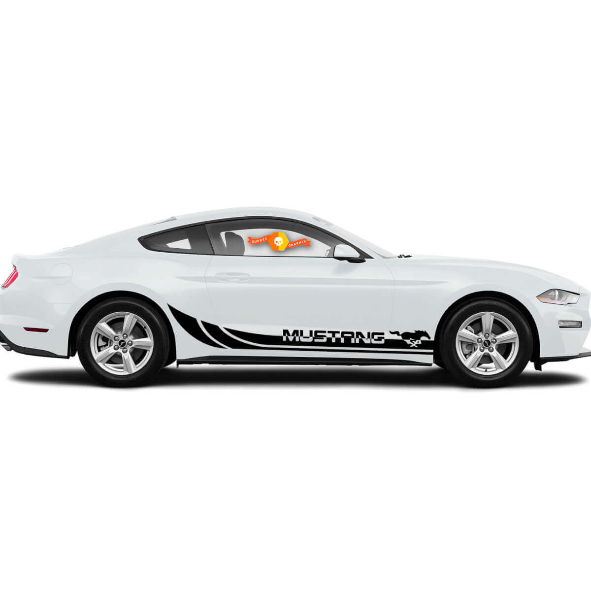 Pony Rocker Side Stripe Vinyl Decal Kit for Musclecar Musclecarmodel