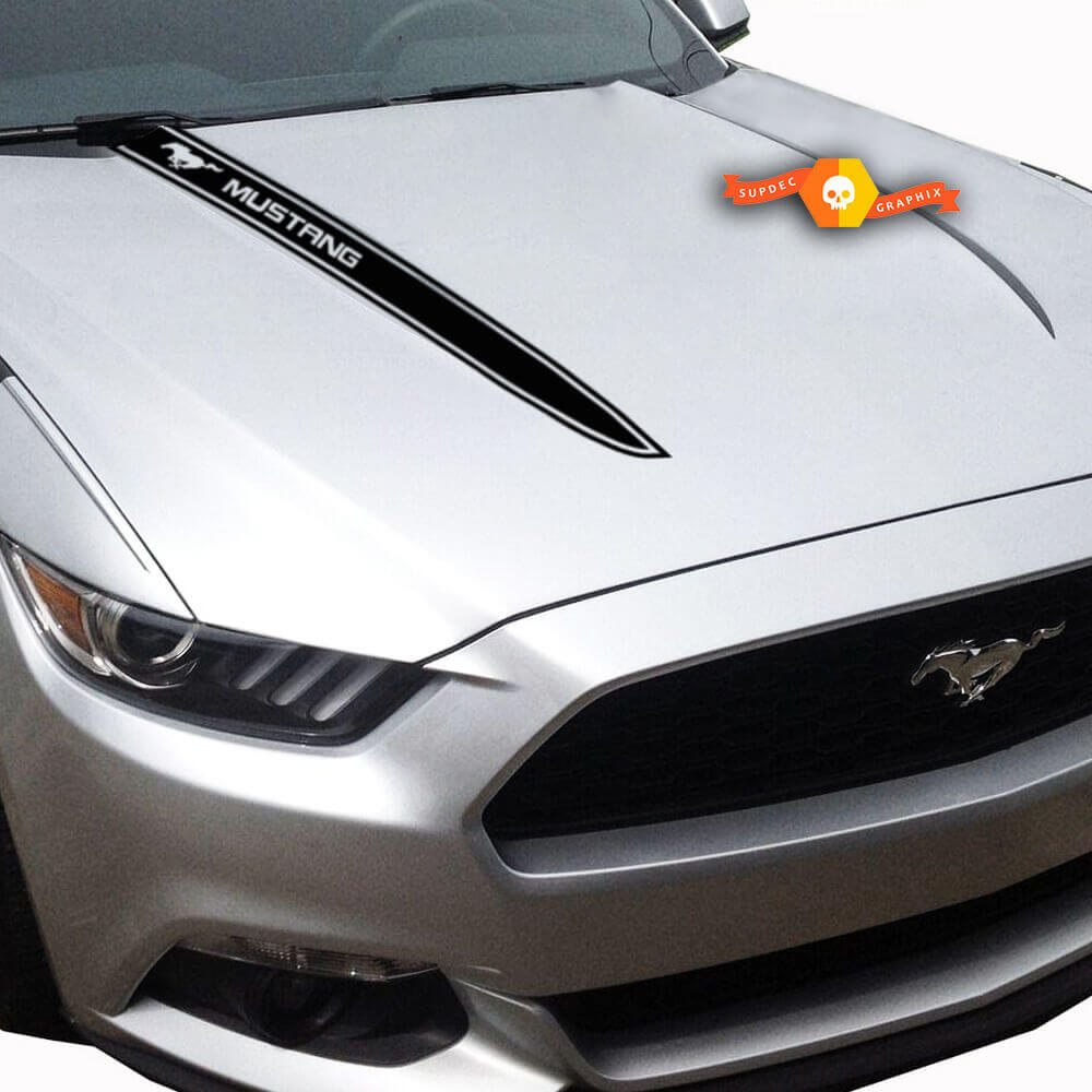 Branded Hood Stripes Vinyl Decals Kit for Musclecar Musclecarmodel
