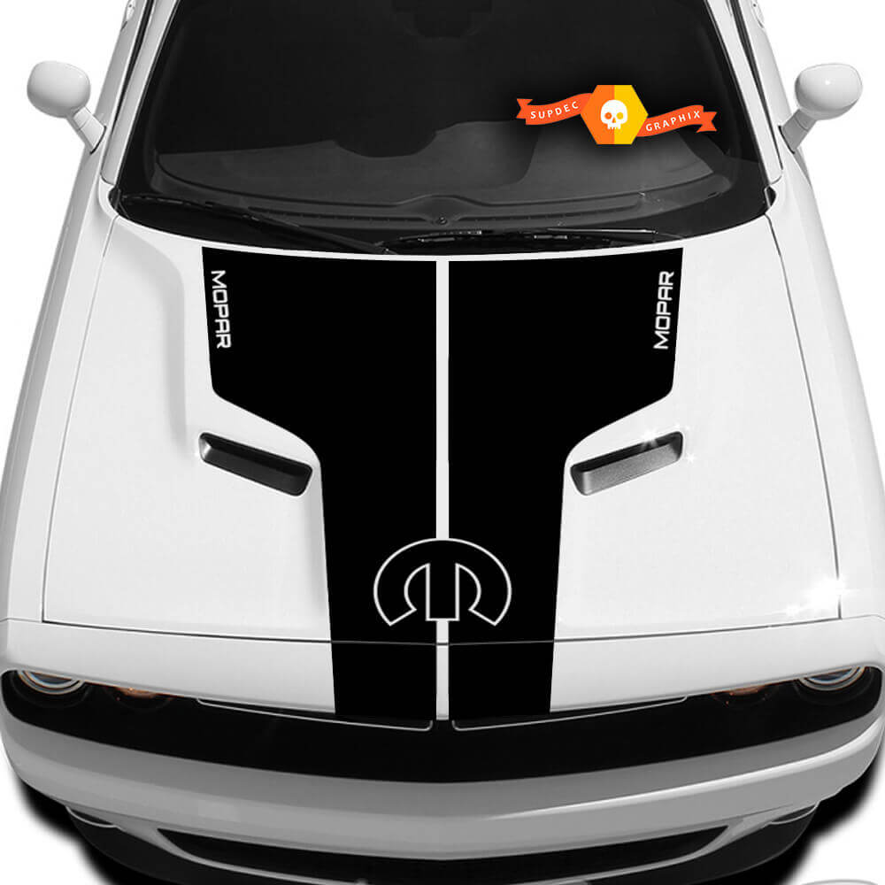 Sticker Decal Hood T With Inscription 2 Graphics Hood for Dodge Challenger