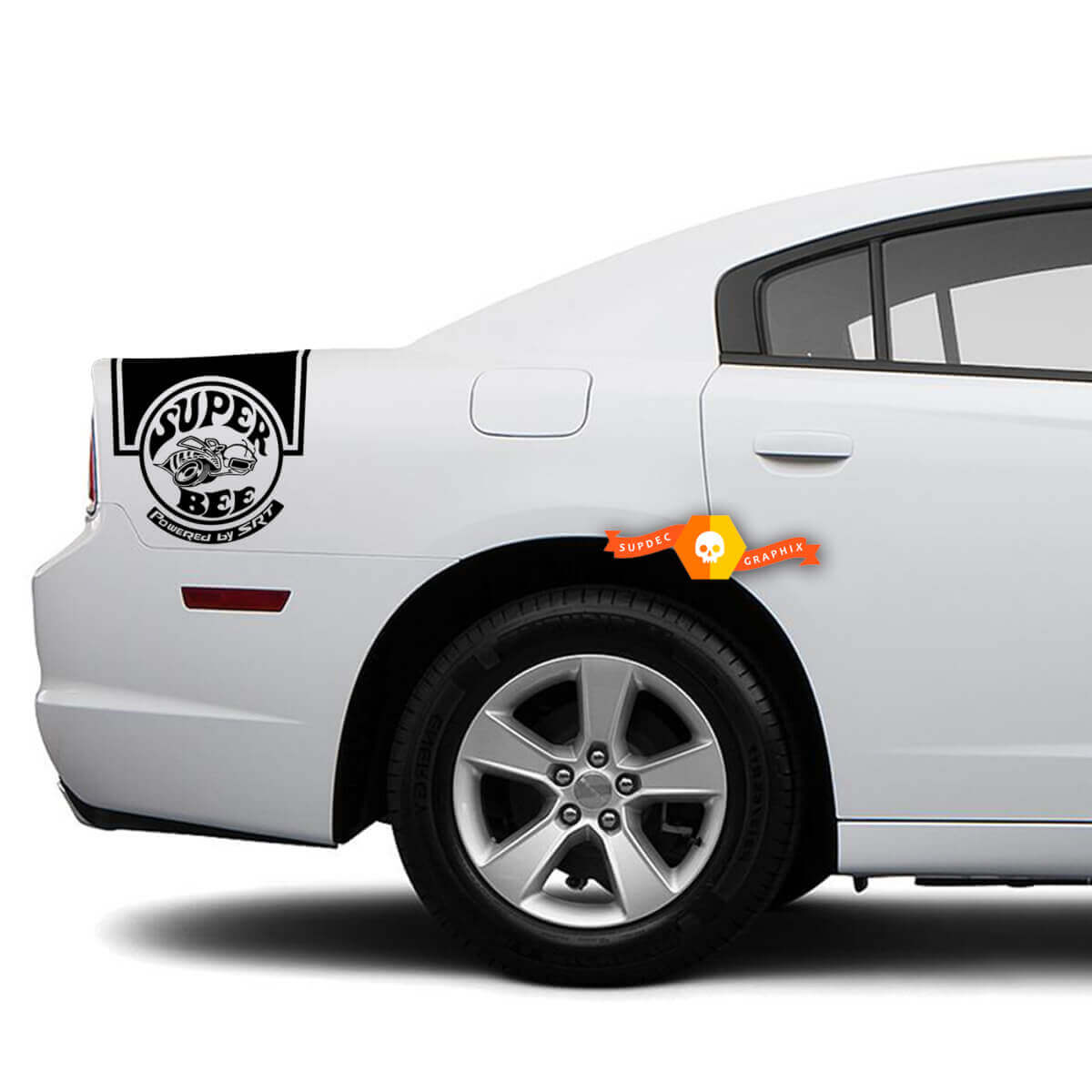 Super Bee Rear Side Band Vinyl Decal Kit for Dodge Charger 2011-2014