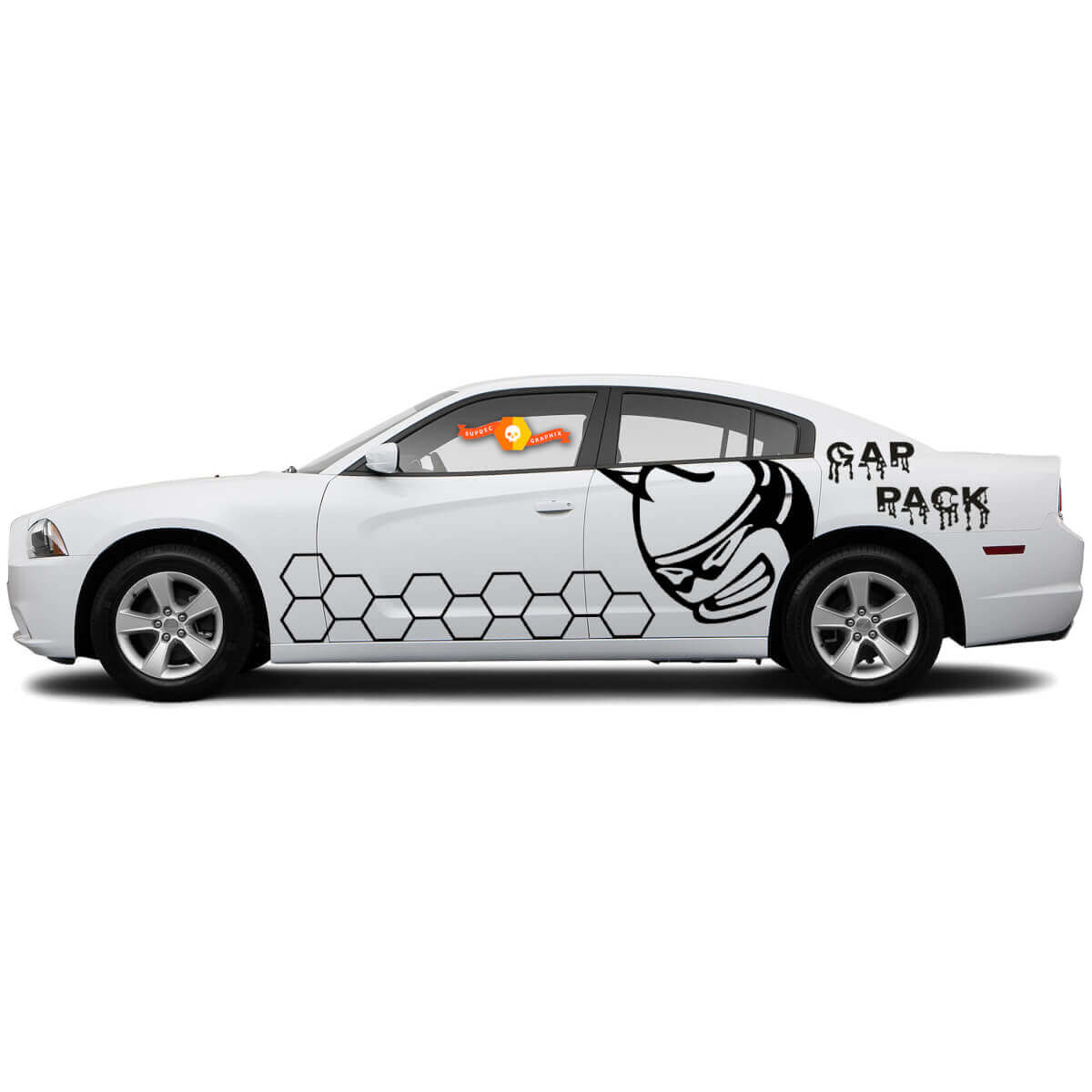 Dodge Charger or Challenger Gap Pack ScatPack Honeycomb Stripes Decal Sticker
