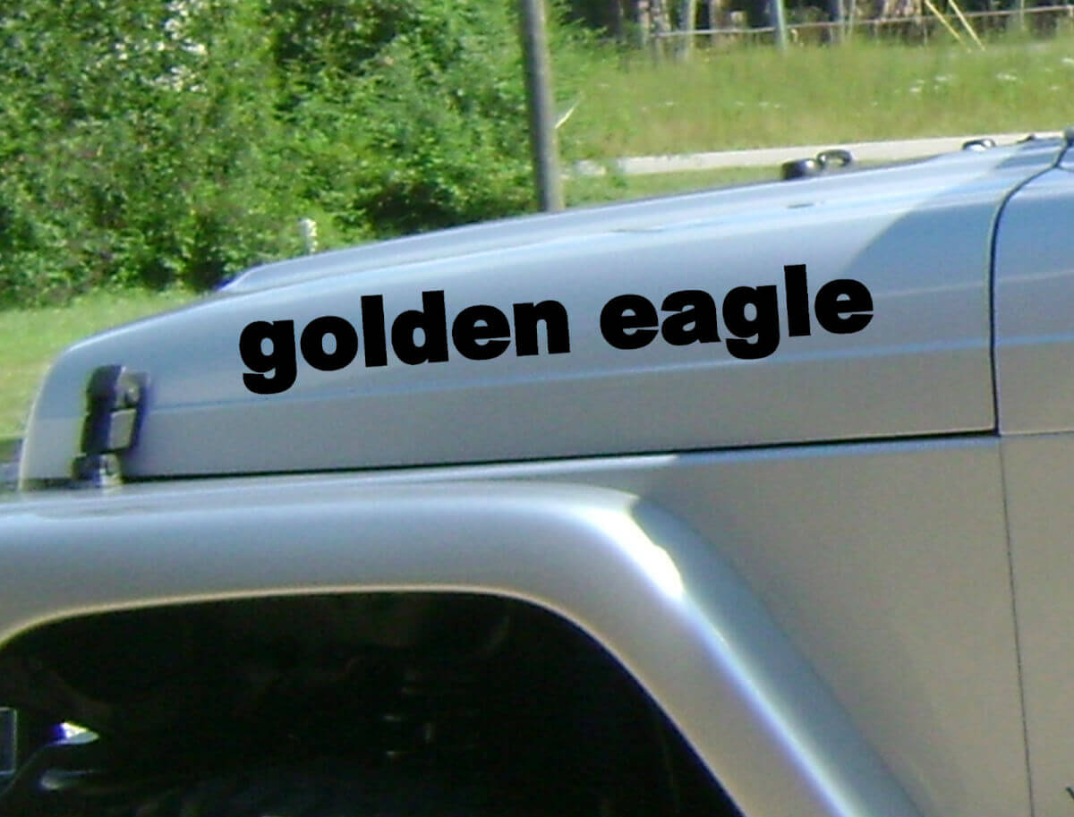 Golden Eagle Hood Vinyl Decal Set for Jeep Wrangler CJ TJ YJ JK