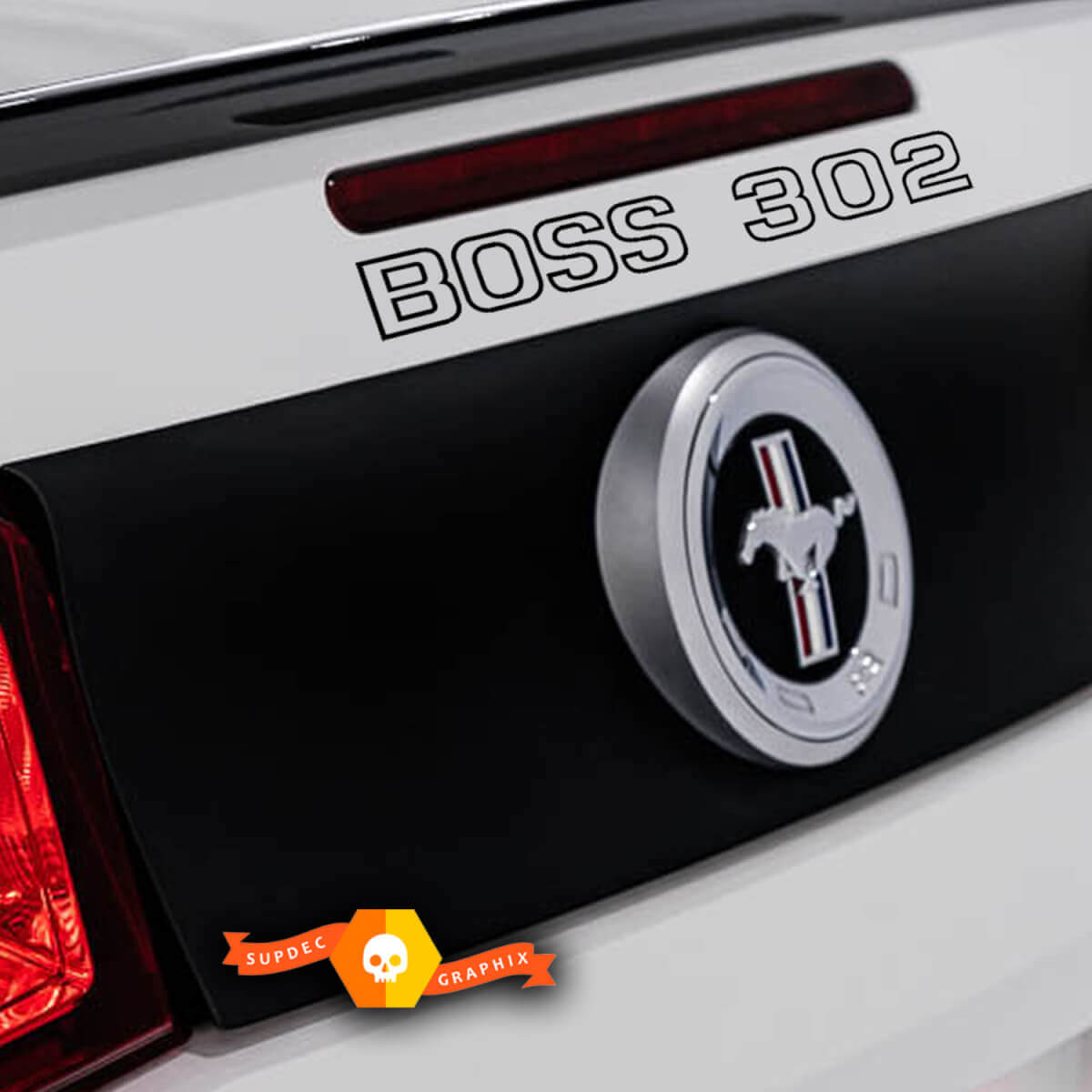 2015 201 2017 2018 2019 Ford Mustang Boss 302 Rear Trunk Vinyl Stickers Decals
