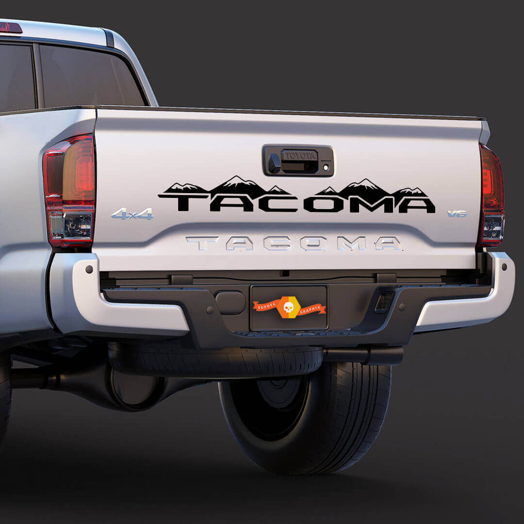 Brand Lettering Mountain Style Tailgate Vinyl Decal for Toyota Tacoma