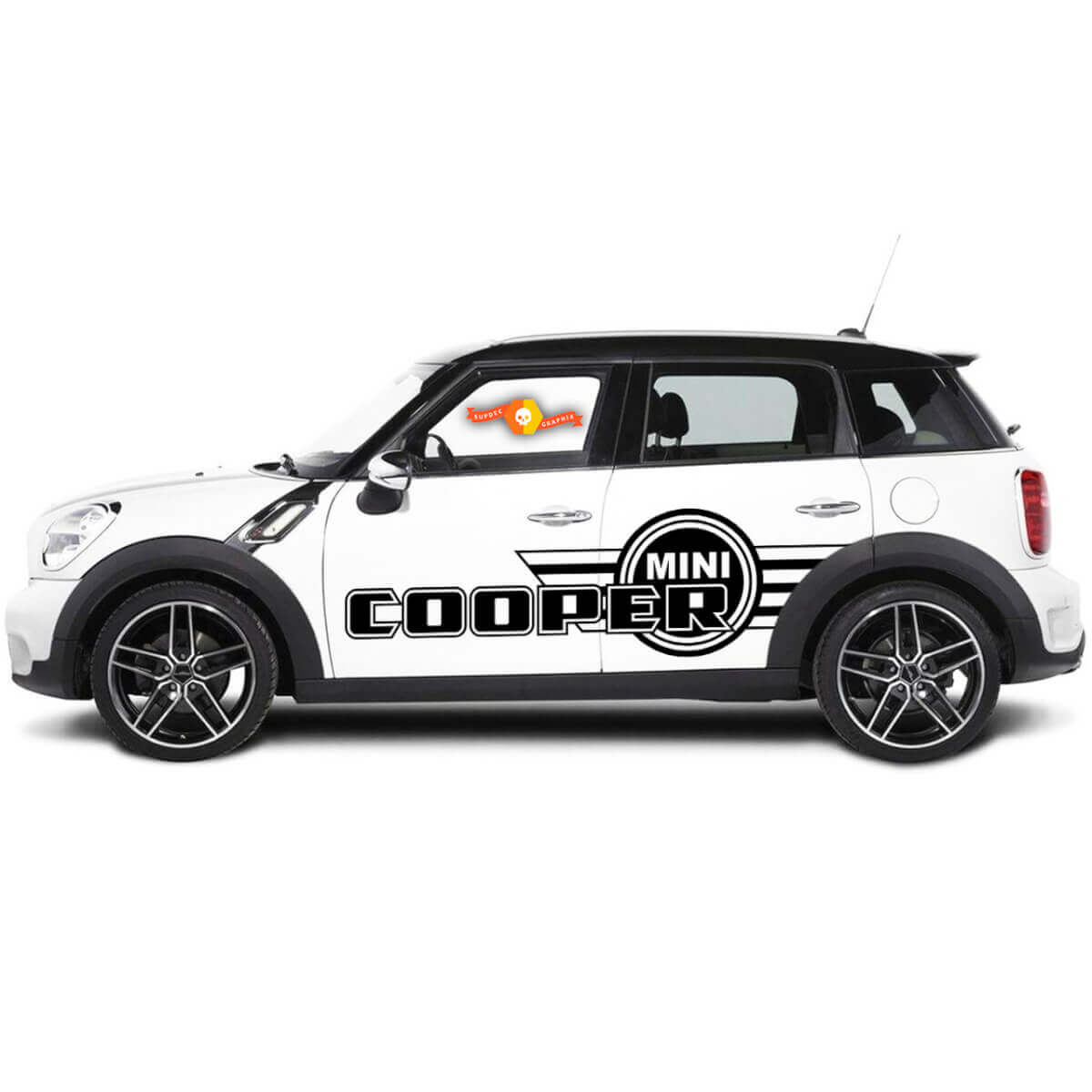 Side Stripes Graphics Decal Stickers For Mini Cooper Countryman 2000 to 2019
