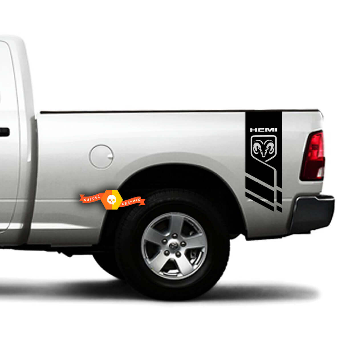 Hemi Dodge Logo Ram 1500 2500 3500 4x4 Decals Truck Stickers Vinyl Bedside
