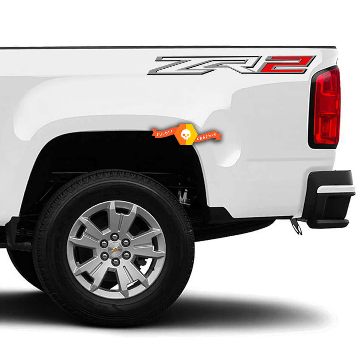 Large ZR2 Bed Side Vinyl Decals Set for Chevy Colorado 