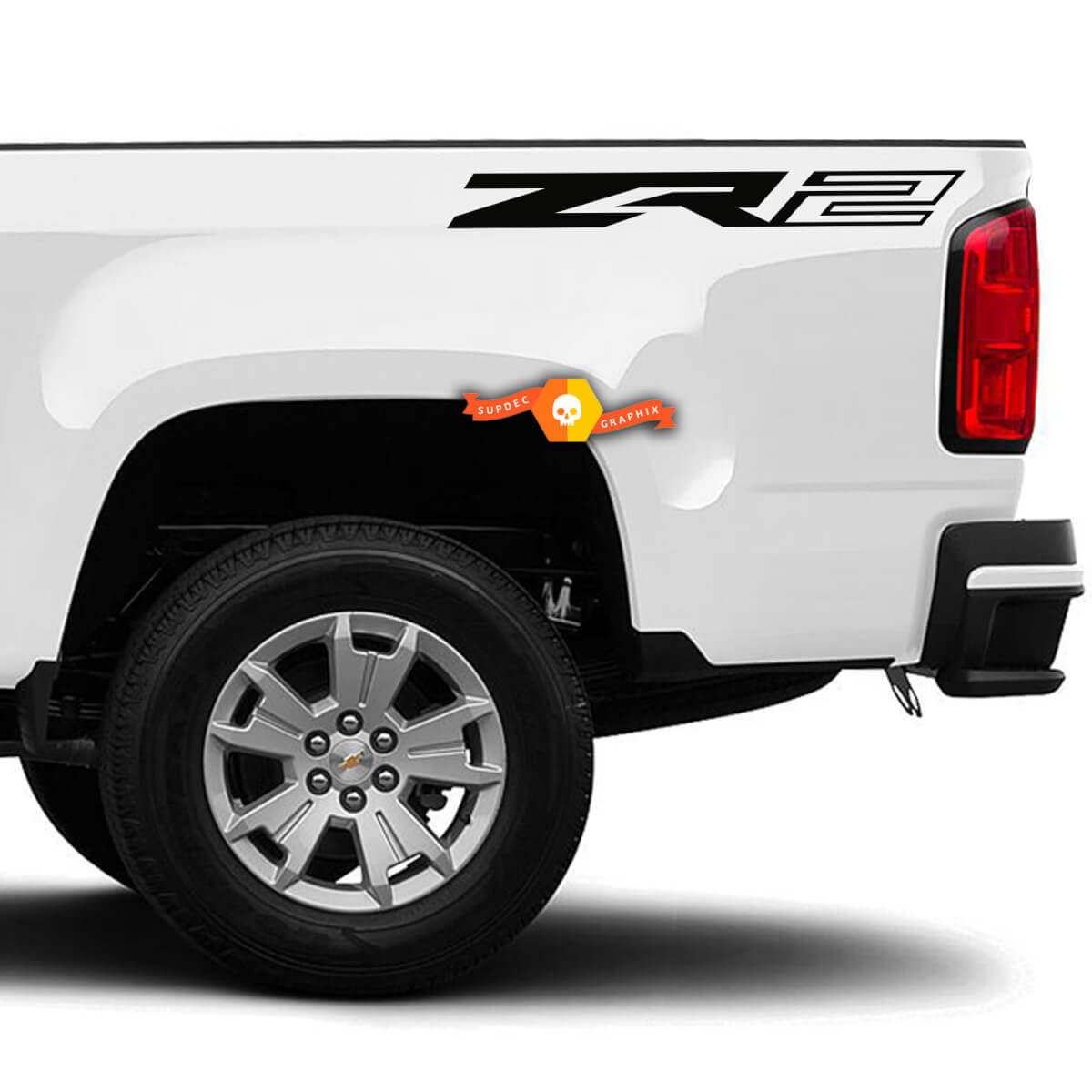 Pair LARGE Chevy Colorado ZR2 Bed Side Badges Stickers Decals
