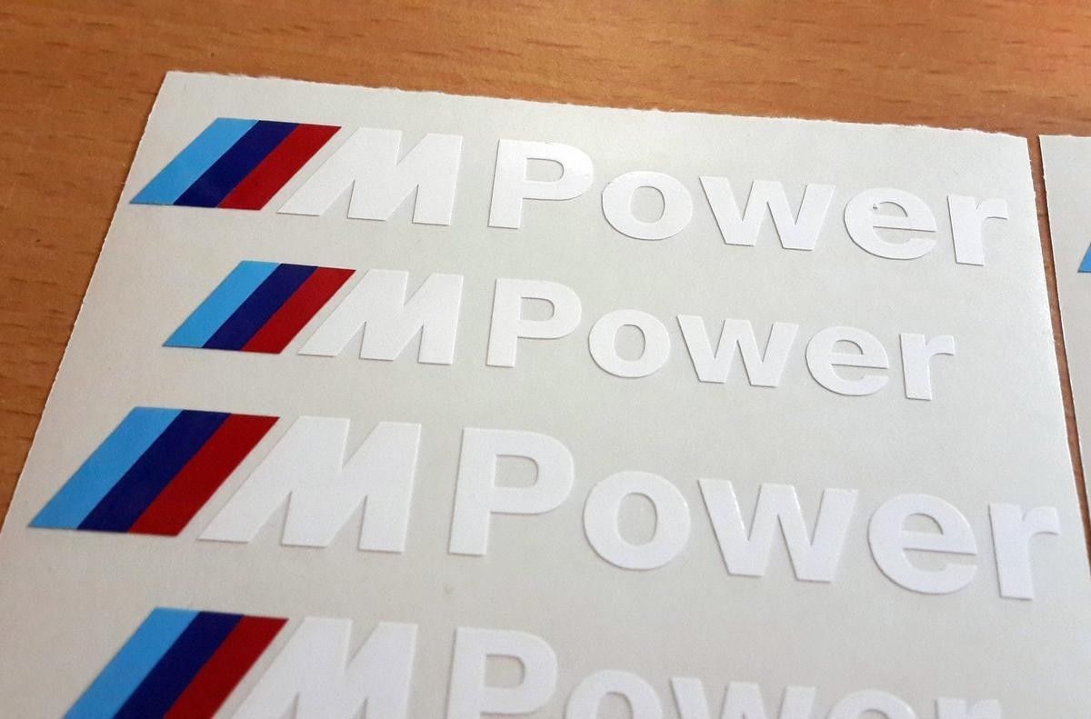 BMW M Power Brake Caliper 2 size M colors X8 heat resistant decal sticker logo 2 size