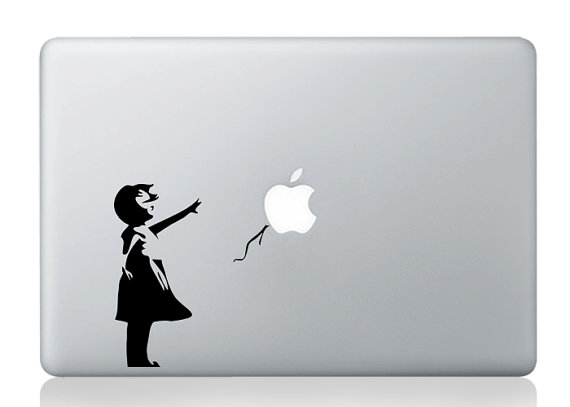 Banksy Graffiti Balloon Girl MacBook Decal Sticker