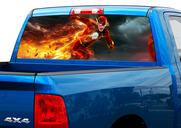 Flash DC Comics movies Rear Window Decal Sticker Pick-up Truck SUV Car #1