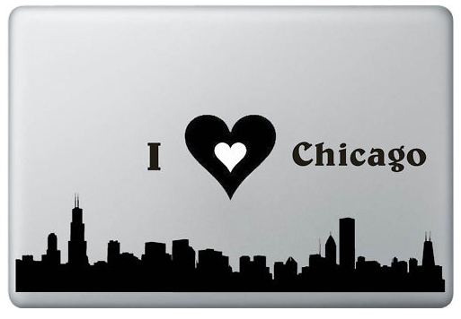 I love Chicago and MacBook Decal