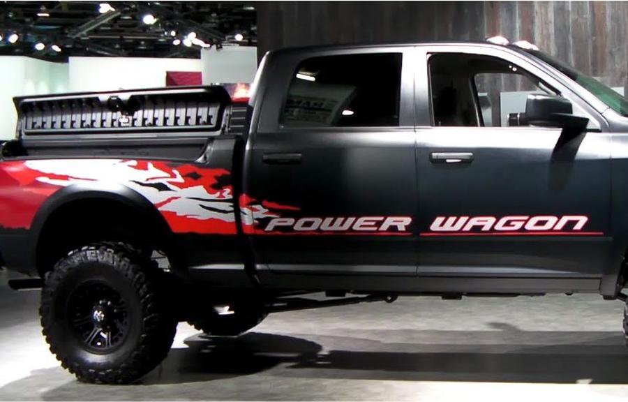 KIT of 2013 -  2020 Dodge Ram Power Wagon Hemi decal sticker for Tailgate driver and passenger side
