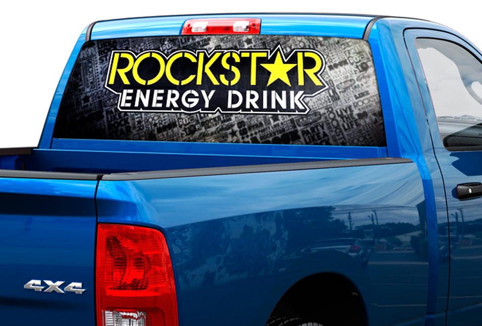 Rockstar energy drink Rear Window Decal Sticker Pick-up Truck SUV Car 2