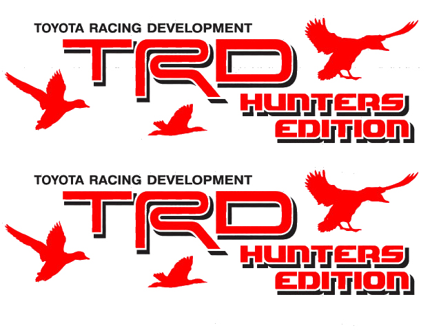 2 TOYOTA TRD HUNTER EDITION DECAL ALL TERRAIN DECAL Mountain  TRD racing development side vinyl decal sticker 2