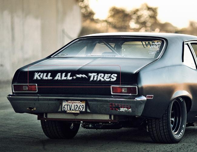 kill all tires decal sticker fits all cars