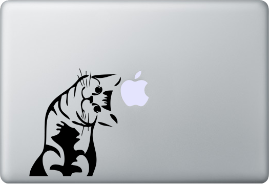 Meow cat MacBook Decal Sticker