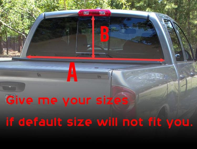 American Flag Eagle Pick-up Truck Rear Window Graphic Decal Perforated Vinyl
