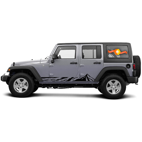 Mountain Style Side Vinyl Decal Kit for Jeep Wrangler