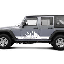Custom Mountains Side Vinyl Decals for Jeep Wrangler_2
