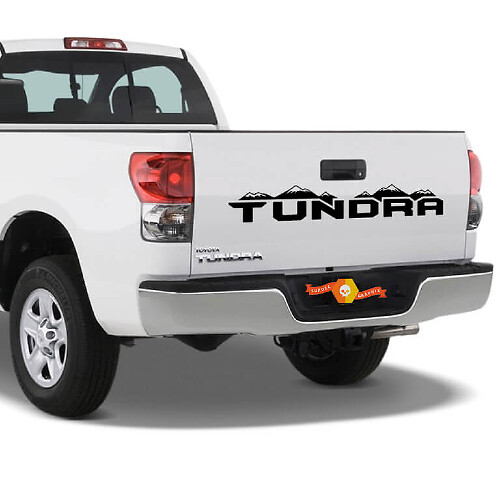 Tundra Lettering Mountain Style Tailgate Vinyl Decal Sticker for Toyota Tundra