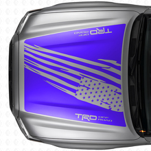 TRD Style Distressed USA Flag Hood Vinyl Decal For Toyota Tacoma 2016-21_2