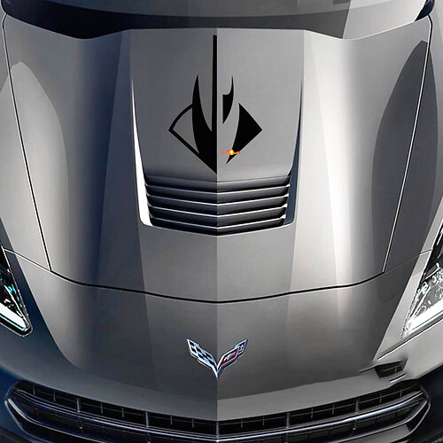 Chevy Corvette StingRay Logo C7 Hood Sticker Decal 2014 2015 2016 2017
